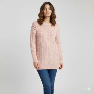 23 Vingt Trois Arrondissements Cable Knit Sweater Lightweight Pink Size 38